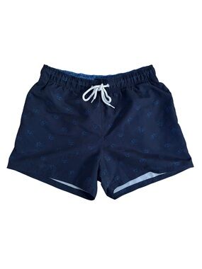 Inextenso Navy Bicycle-Print Swim Trunks